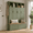 Green, variant on Modern Farmhouse Hall Tree with Bench and Storage Cabinets, Entryway Coat Rack with 6 Hooks, 4 Hidden Cabinets, Drawers and Open Shelves, Mudroom Organizer for Hallway, Living Room