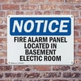 thumbnail image 4 of (2 Pack) Fire Alarm Panel Located In Basement Electric Room OSHA Notice Sign 18 Inch X 12 Inch Indoor / Outdoor Rust-Free Aluminum Metal Signs for Workplace, Workshop, and Construction, 4 of 8