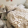 thumbnail image 1 of Ins Style Bedding Set Fashion Solid Color Washable Duvet Cover Without Comforter Pillowcases Sheet for Student Soft Home Textile, 1 of 7