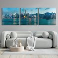 thumbnail image 4 of Epic Art 'Hong Kong Twilight' by Epic Portfolio, Acrylic Glass Wall Art, 3 Piece Set, 108" x 36", 4 of 8