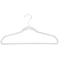 thumbnail image 2 of Simplify Slim Velvet Plastic Clothes Hangers, 25 Count, White, 2 of 8