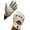 White, variant on Premium Unisex Thin Unlined Leather Gloves with Police Style Holes, Soft Sheep Genuine Leather Comfortable Handwear