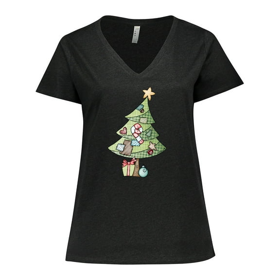 Inktastic Christmas Tree Women's Plus Size V-Neck T-Shirt