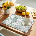 thumbnail image 5 of Placemats Set of 6, Green Grey Ocean Coral Place Mats Summer Marine Life Tablemats Washable Placemat Table Decoration for Kitchen Table Dinner Party Home Decor Indoor Outdoor 13x19 Inch, 5 of 9