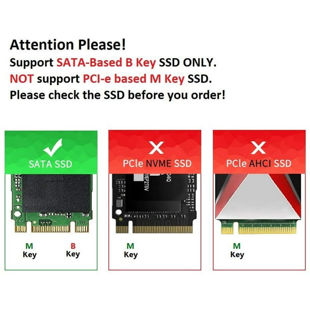 Universal - Boîtier SSD 10 Gbit/s NVMe M.2 B Clé SATA vers USB C