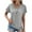 Grey, variant on Baqcunre V-Neck Short Sleeve Pleated Solid Color T-Shirt Button Up Casual Top Women Clothing Womens Tops T Shirts for Women,Womens Fashion Shirts for Women Beige L
