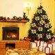 thumbnail image 2 of Decoración para árbol de Navidad, juego de 12 adornos para árbol de Navidad, flores artificiales con purpurina navideña para decoraciones navideñas para bodas y fiestas, 2 of 5