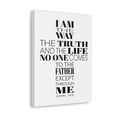thumbnail image 2 of Scripture Walls John 14:6 I Am The Way The Truth And The Life Cross Words Bible Verse Canvas Christian Wall Art Ready To Hang Unframed, 2 of 18