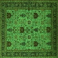 thumbnail image 1 of Ahgly Company Indoor Square Oriental Green Traditional Area Rugs, 3' Square, 1 of 4