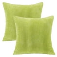 thumbnail image 4 of Phantoscope Corduroy Pillow Covers Set of 2, 22x22 Inch Solid Color Square Decorative Throw Pillow Cases for Couch, Plush Velvet & Soft Accent Cushion Covers, Palegreen, 4 of 6