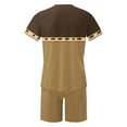 thumbnail image 5 of Pantalones Elásticos de la Cintura de los Hombres de la Impresión de los Pantalones Cortos Delgados Deportivos, Cuello Redondo de la Blusa de Manga Corta, 5 of 5