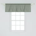 thumbnail image 2 of Abstract Window Valance, Diagonally Arranged Circles Forming Diamond Shapes Symmetric Layout, Curtain Valance for Kitchen Bedroom Decor with Rod Pocket, 54" X 18", Sage Green and White, by Ambesonne, 2 of 3