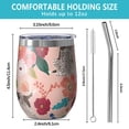 thumbnail image 5 of 12oz Stemless Wine Tumblers Dogs with Pioneer Flower Vacuum Insulated Stainless Steel Travel Tumbler Cups Mug with Lid and Straw for Champaign,Cocktail,Beer with Cleaning Brush, 5 of 5