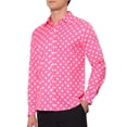 thumbnail image 4 of INSPIRE CHIC Men's Polka Dots Dress Shirts Button Down Long Sleeves Shirt, 4 of 5