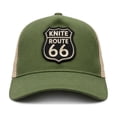 thumbnail image 2 of Knite Gorra Trucker Route 66 Transpirable Verde Oliva Malla Hombre, 2 of 5