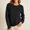 Black women sequin pullover top a1, variant on Women's Fall Winter Long Sleeve Sequins Knitted Pullover Tops Casual Basic Sweater Dressy Trendy Blouses for Holiday Party Daily Wear Clothes, Silver 2XL
