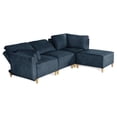 thumbnail image 4 of Sala Modular Makora Morelli Memory Foam Azul Chenille De 4 módulos, 4 of 10