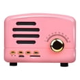thumbnail image 1 of Vintage Bluetooth Speaker Multifunction Innovative Plug in Card Strong Bass Retro Wireless Speaker for Outdoor Travel Home Pink, 1 of 4
