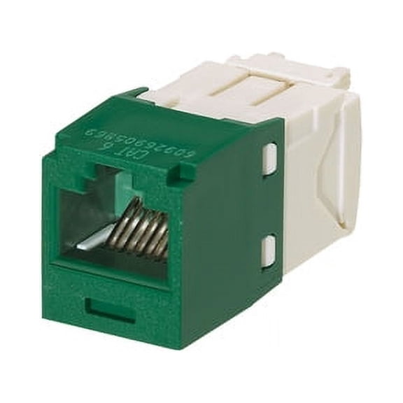 Panduit CJ688TGGR Mini-Com TX6 Plus Giga-Channel Cat6 Jack, Green, Box of 50