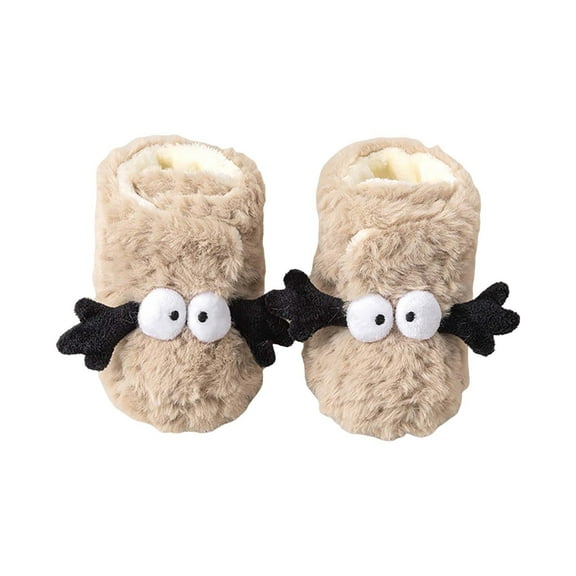 Generic Unisex Kids Toddler Slippers Socks Artificial Woolen Slippers with Non-slip Rubber Sole Autumn And Winter Floor Socks Padded And Thickened Warm Socks Non Slip Indoor Socks