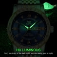 thumbnail image 3 of OPK Watches for Men Diamond Luxury Dress Classic Analog Big Large Face Fashion Business Stainless Steel Waterproof Elegant Quartz Analog Men Watches with Date Reloj Hombre Blue Dial, 3 of 11