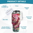 thumbnail image 4 of DIXRUYEE Steel Water Bottles Tumbler Creative Radiant Bloom Pattern 40oz/30oz, 4 of 9