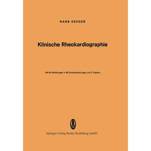 Klinische Rheokardiographie, (Paperback)