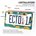 thumbnail image 3 of Aluminum License Plate Frame 2 Pack Car Exterior Accessory Car Tag Holder for Front Rear Plates Cars Decor Vintage Yellow Rose Pattern, 3 of 7