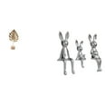 thumbnail image 1 of Escultura De Conejito De Hoja, Estatua De Metal Con Forma De Hoja, Figura De Animal, Adorno Creativo Nórdico, Centro De Mesa Abstracto Para Mesa, Fiesta, Decoración Del Hogar, 1 of 8