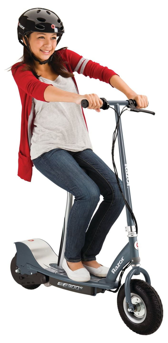 Razor E300S Seated Electric Scooter, Age 13+, 15 Mph, 40-Min Run, 220lb Max, Matte Grey