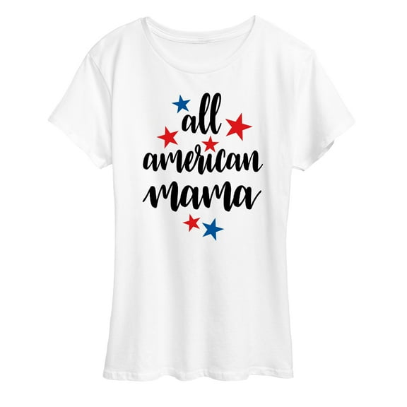 Instant Message - All American Mama - Women's Short Sleeve Grphic T-Shirt