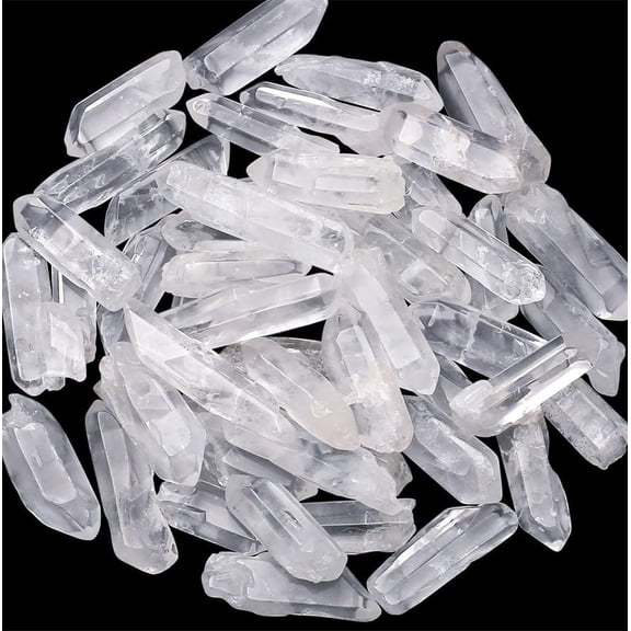 Tutuviw Clear Quartz Crystals Points Bulk Polished Tumbled Stones,Natural Irregular Shape Raw Quartz Points Crystal Wand Yoga Chakra Reiki Balancing Crystal Therapy Gemstones Crystals