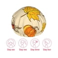 thumbnail image 5 of Kdxio Rustic Harvest Time Print Shower Cap for Women,Elastic and Reusable,Double Waterproof Layers Bathing Hat, 5 of 6