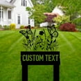 thumbnail image 3 of Handmadetneonsign Wild Flower Memorial Metal With Stake, Flower Stake Metal Name Sign Stake, Garden Metal Stake Decor 59150, 3 of 5