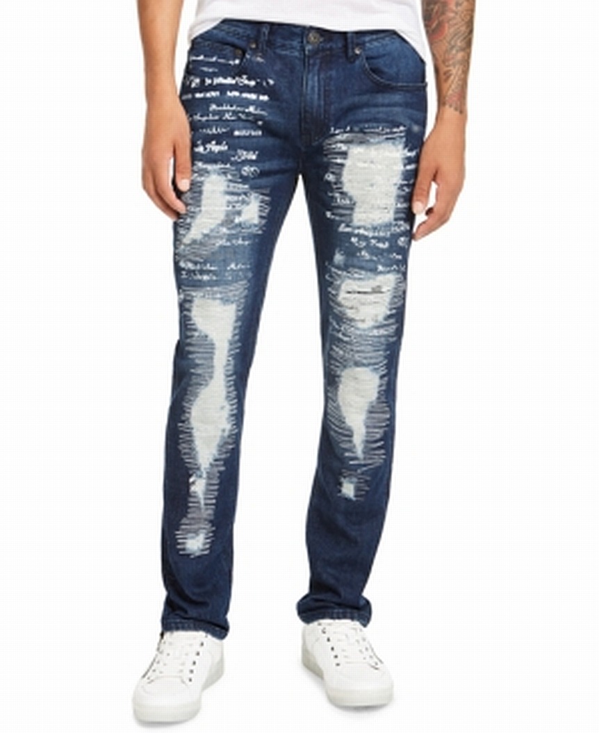 black ripped jeans mens 38x30