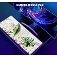 thumbnail image 6 of Green Leaf Extended Mouse Pad, Large Mouse Pad with Non-Slip Rubber Stitched Edges, Floral Keyboard Mat, Desk Accessories for Women Office Mousepad Computer Laptop, 31.5X 11.8 in, Plant Boho, 6 of 6