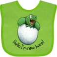 thumbnail image 3 of Inktastic Hello, I'm New Here Cute Baby Turtle Boys or Girls Baby Bib, 3 of 4