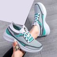 thumbnail image 6 of RotHome Blue Platform Sneakers for Women Mesh Breathable Chunky Athletic Tennis Shoes Womens Casual Gym Workout Walking Sneakers Thick Sole, 6 of 9