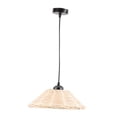 thumbnail image 3 of GOOHOCHY Plug In Pendant Lamp Ceiling Lamp Beige Round Illumination Study 1Set, 3 of 5