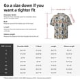 thumbnail image 7 of Xecao offers the Llama and Cactus1 for Men's Casual Short-sleeved Shirt, a button-up collared shirt with a pocket, perfect for beach vacations and yacht travel in the Medium size., 7 of 7