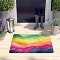 thumbnail image 2 of Colorful Tie Dye Wave Pattern Flannel Non Slip Door Rugs,Washable Door Mats Indoor,Decorative Door Mats,Dirt-Resistant and Absorbent Doormat for Entrance,Bedroom,Kitchen,Bathroom,23.5x16in(60x40cm), 2 of 5