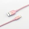 Blackweb Braided Nylon Sync & Cable with Lightning Connector 3', Pink