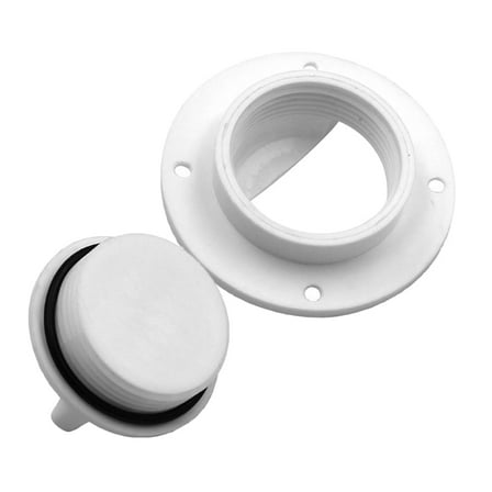 Boat Valve Scupper Marine Side Drain Water Fittings White Plastic