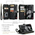 thumbnail image 3 of CaseMe Case for Samsung Galaxy A34 5G Wallet Case for Women Men, Fashion Durable PU Leather Magnetic Flip Lanyard Strap Wristlet Zipper Card Holder Wallet Phone Case for Samsung Galaxy A34 5G 6.6", 3 of 11