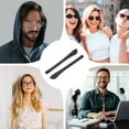 thumbnail image 6 of Uxcell 4 Pairs Eye Glass Replacement Temples, Silicone Anti-Slip Eyeglass End Tips Glasses Retainers Fits 1x2mm for Rectangle Thin Metal Eyeglass Sunglasses Temple, Black, 6 of 6