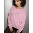 thumbnail image 2 of Daisy Hand Drawn Blessed Text    Sweatshirt Women -Image by Shutterstock, Female 3X-Large, 2 of 4