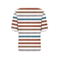 thumbnail image 5 of DeHolifer Womens T-Shirts V-Neck Casual Printed Short Sleeve Summer Casual Loose Tees Tops Khaki XL, 5 of 7