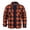 Orange, variant on Men's Heavyweight Quilted Lined Shirts Winter Warm Plaid Flannel Jacket Casual Fashion Coat Orange 2XL
