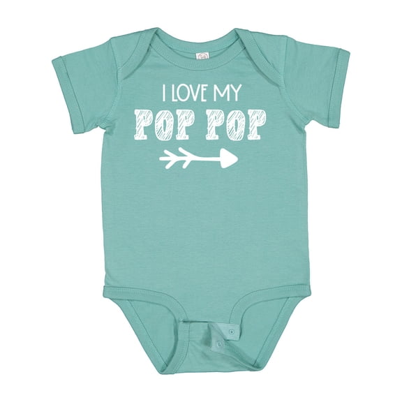 Inktastic I Love My Pop Pop with Arrow Boys or Girls Baby Bodysuit