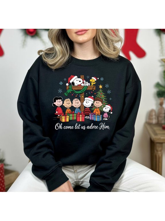 Charlie Brown Christmas Sweatshirt: Snoopy, Faith Holiday Crewneck, Christmas Friends Shirt, Friends Xmas Shirt Unisex All Size
